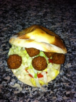 Falafel im Taschenbrot
